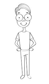 How To Draw A Cartoon Person Cartoon Cartoon People Drawings