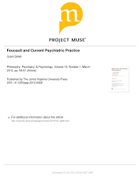 What kind of book is michel foucault madness and civilization? Pdf Foucault And Current Psychiatric Practice