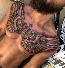 Cool Chest Piece By Christian Berndt Tattoo Chest Tattoo Men Cool Chest Tattoos Chest Piece Tattoos