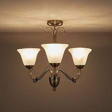 Excellent service · huge selection · name brands · free shipping Dives Antique Brass Effect 3 Lamp Ceiling Light Diy At B Q