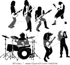 Black And White Rock Music Clipart Black And White Rock And Roll Musicians Royalty Free Vector Illustration By Fris Free Vector Illustration Vector Illustration Clipart Black And White