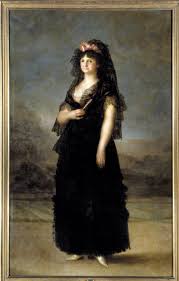 Portrait of Queen Maria Luisa (1751-1819) wearing a Mantilla. Painting by  Francisco de Goya (1746-1828) 19th century Sun. 2,08x1,27m - Madrid, Musee  du Prado