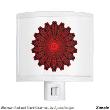Abstract Red And Black Gear Or Flower Like Shape Night Light Affiliate Link Flowernightlight Luzdenochedeflores Blu Red Night Light Flower Art Floral Art