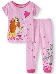 Lady The Tramp Baby Girl Cotton Snug Fit Pajamas 2pc Set Walmart Com