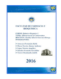 Canforoxima Organica II laboratorio