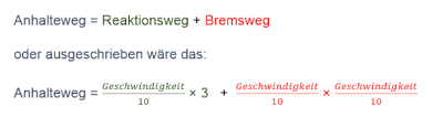 Diese drei bezeichnungen ergeben die faustformel für den anhalteweg: Reaktionsweg Bremsweg Und Anhalteweg Fur Den Fuhrerschein Theorie Lernen