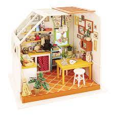 Diy Miniature Kitchen Kit Dollhouse Kits Diy Dollhouse Wooden Dollhouse