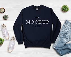 Place logos and images on our psd mockup and edit them with our easy to use smart objects for. Gildan 18000 Mockup Navy Photography Flat Lay Heavy Blend Crewneck Sweatshirt Fall Mockup Art Collectibles Color Theartistloft Co Uk