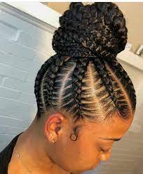 This style is called fulani braids.stylist reya of the uk created the box braids at the back of the head, while the front of the head is a row of cornrows. 150 Awesome African American Braided Hairstyles Braided Bun Hairstyles Braided Hairstyles For Black Women Cornrows Natural Hair Styles