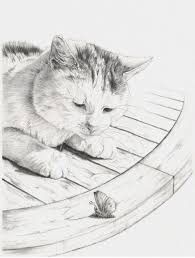 Bekijk de categorie knutselen op hema.nl. Kat Op Ronde Tafel Dieren Kleurplaten Kattenkunst Dieren Tekenen