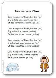 chansons comptines et poesies sur l hiver page 2 sur 2 comptines plans de cours de maternelle comptine hiver