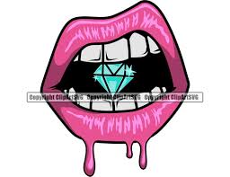 Sexy Lippen Biss Diamant Zähne funkeln Mund Maske Frau weiblich Mädchen  Schönheit Make-up Sex Art Design Logo SVG PNG Clipart Vektor Schneiden ...