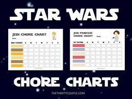 Star Wars Themed Printable Free Chore Charts For The Jr