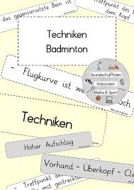 Techniken Badminton Unterrichtsmaterial Im Fach Sport In 2020 Schwimmunterricht Technik Sportunterricht
