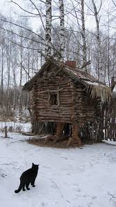 House On Chicken Legs Baba Yaga Animaux Foret Et Chat Noir