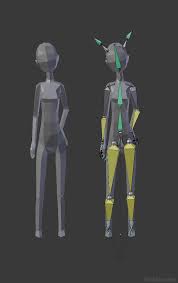 Wip Rigged Female Mash Pose Example 3d Modelling Blender Rigging Characterdesign Indiedev Indiega Female Characters Character Modeling Low Poly Art