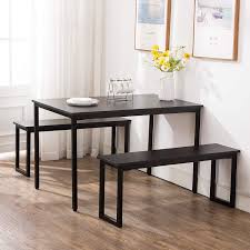 Amazon Com Artist Hand Kitchen Dining Table Set Kitchen Dining Table With Chairs Bench Black Kitch Wood Dining Room Set Small Dining Table Steel Dining Table