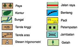 Dalam penggambaran peta, penempatan simbol ini diusahakan benar lokasinya. 4 Langkah Antara Satu Sama Lain Hubungan