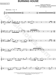 Cam Burning House C Instrument Sheet Music Flute Violin Oboe Or Recorder In C Major Download Print Sheet Music Flute Sheet Music Digital Sheet Music