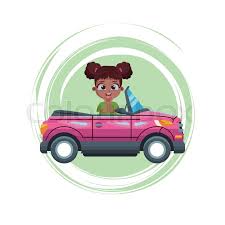 Curly girls like myself find inspiration in every walk of life from fellow curly headed ladies both past and present. Smiling Curly Hair Girl Driving Stock Vector Colourbox