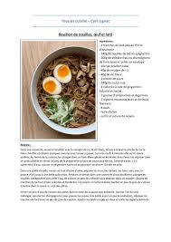 Plat Bouillon De Nouilles œuf Et Lard En 2020 Recettes De Cuisine Recette Cyril Lignac Cuisine