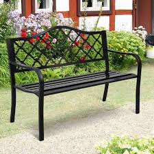 Gartenbank metall modern oder antik als 2 und 3 sitzer. Costway Gartenbank Parkbank 3 Sitzer Eisenbank Metallbank Mit Ruckenlehnen Belastbar Bis 280kg Online Kaufen Otto