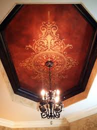 Gwen Woods Ware Of Bohemian Spirit Faux Art Stencils Finishes A Fabulous Ceiling With A Modello Designs Masking Painted Ceiling Faux Painting Ceiling Design