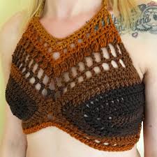 Free crochet crop top video tutorial ( & pattern). Crochet Bralette Pattern The Earth Mother Bralette Crop Top Crochet Bralette Pattern For The Earth Mother Crochet Bralette Crochet Bralette Pattern For Intermediate Crocheters