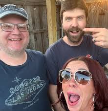 Look what the black cat dragged in last night to Revival! It's  @fivestringdan !! #bababass