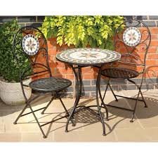 Tuscany Mosaic Bistro Set Garden Mall Outdoor Patio Decor Bistro Table Set Bistro Set