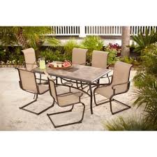 Hampton Bay Belleville 7 Piece Patio Dining Set Fcs80198st The Home Depot Patio Dining Set Patio Patio Set