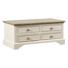 Cream wood coffee table two tier + drawers + tinted glass top good condition. Grey Cashew Wood Coffee Table With Drawers Curiosity Interiors
