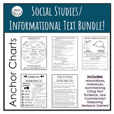 social studies informational text anchor chart bundle by