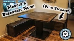Make sure that the frame underneath supports the doors. Making A Breakfast Nook With Storage Youtube