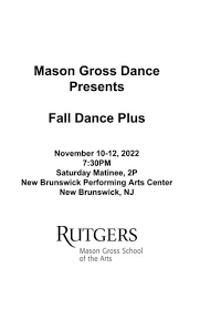 Mason Gross Dance Presents Fall Dance Plus by masongrossdance