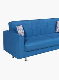 تسوق هوم بوكس وأريكة زيوس بثلاثة مقاعد يمكن تحويلها إلى سرير مع صندوق تخزين ووسادة مطبوعة أزرق أحمر أبيض أونلاين في السعودية