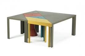 From dining to working and playing, a table is the spot to do a lot of things. 120 Massimo Morozzi Tangram Modular Dining Table Table Tangram Dining Table