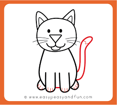 Draw eyes and lashes for the naughty cat. How To Draw A Cat Step By Step Cat Drawing Instructions Cute Cartoon Cat Easy Peasy And Fun