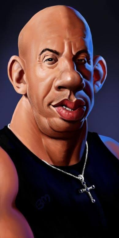 Gambar kartun keren vin diesel