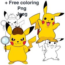 Shin combi tanjou) in japan is an adventure game developed by creatures and published by the pokemon company. Png Pokemon Detective Pikachu Art Pokemon Printable Png Jpeg Etsy