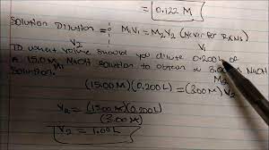 You should use the m1v1 = m2v2 formula that you have posted in the title. Solution Stoichiometry Molarity Dilution M1v1 M2v2 Youtube