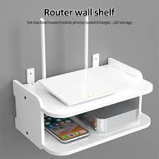 Add to favorites laser cut wifi router storage box wood shelf wall hangings bracket cable organizer. Buy Online Wall Mount Storage Tv Box Router Shelf Set Top Box Bracket Holder Mini Pc Dvd Player Stand Rack Aluminum 2 3 Layer Space Alitools