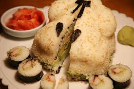 A Sushi Turkey For Thanksgiving We Have No Idea Who Made It But We Love It Food Recipes Food Culture