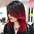 Black Hair With Red Tips Short Hair