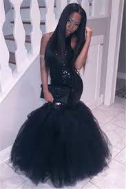 Sparkling Black Girl Mermaid Prom Dresses Dubai Africantulle Sequined Floor Length Formal Dresses Evening Wear Vestidos Cocktail Gowns Short Poofy Prom Dresses Black Girl Prom Dresses Poofy Prom Dresses Mermaid