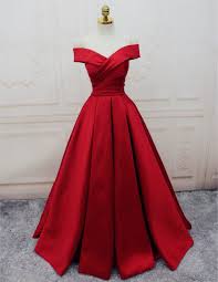 Off Shoulder Birthday Party Dresses For Adults Off The Shoulder Ball Gowns Satin Evening Dress Burgundy Prom Dress Lace Evening Dresses Dresses