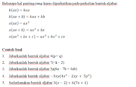 Soal bentuk aljabar kelas 7. Perkalian Bentuk Aljabar Sesi 1 Matematika Kelas 7 Media Pembelajaran Online Guru Spensaka Smpn1kalimanah