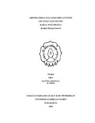 Maybe you would like to learn more about one of these? Kritik Sosial Dalam Kumpulan Puisi Aku Ingin Jadi Peluru Karya Wiji Thukul Kajian Resepsi Sastra Core