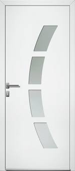 Porte D Entree Alu Toledo 2 Essentiel H 215 X L 90 Cm Vitree Blanc Pou Droit Leroy Merlin