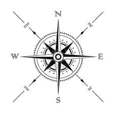 Vector Wind Rose Compass Silhouette Compass Tattoo Simple Compass Tattoo Wind Rose